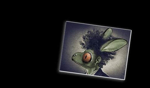 grenouille qui mâche du chewing gum